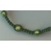 ARMBAND geknoopt GROEN met GROENE 3D kralen 